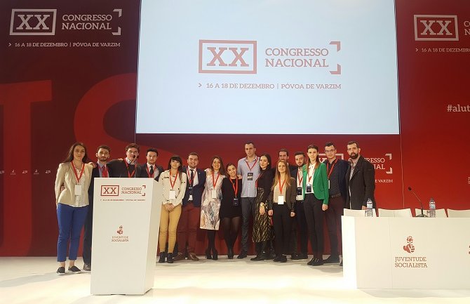 Nikola Pešić na kongresu Socijalističke omladine Portugala