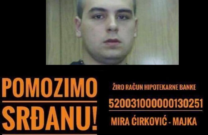 Potrebna pomoć Srđanu, aktiviranje sms linije zavisi od odluke Fonda
