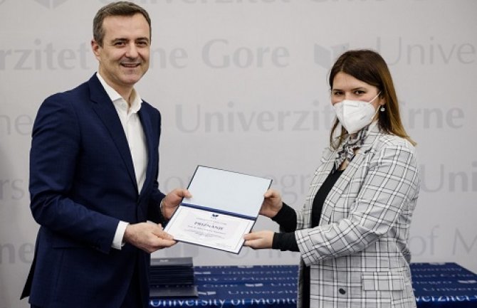 Prof. Vuković Stamatović dvostruka dobitnica Priznanja za poseban doprinos UCG