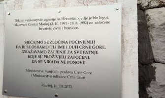 CGO i HRA: Spomen ploča na mjestu logora JNA u Morinju važna za suočavanje sa prošlošću i pomirenje u regionu